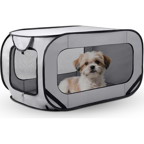 Boîte de transport pliable pour chien - 94 x 53 x 53 cm - Pliable - Boîte de transport stable pour chats et chiens jusqu'à 25 kg - Boîte de transport en voiture pour les déplacements et la maison (1/5)