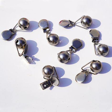 4 Poids de Nappe d'extérieur - Billes en Acier Inoxydable avec des Clips Qui n'abîment Pas Le Tissu - Poids résistants au Vent pour Rideaux, Jardin, Balcon et Pique-Nique (74 g chacun)