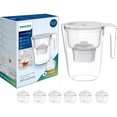 Philips AWP2933WHT6 Jarra Filtrante 2.6L Blanca Transparente
