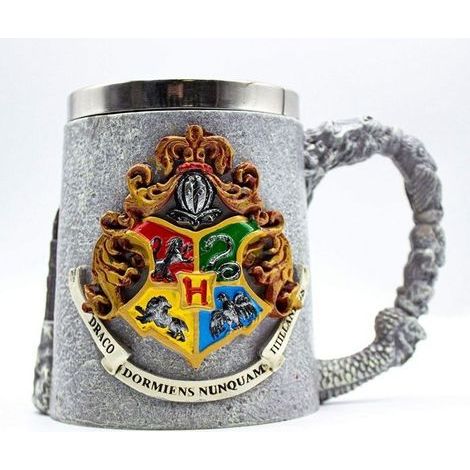 (Farbe)Tasse – Harry Potter – Hogwarts – 350 ml – Polyresin – Grau (1/5)