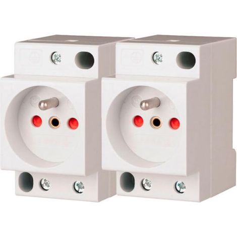 Lot de 2 prises modulaires 16A, 250V AC, avec sécurité enfant (1/5)