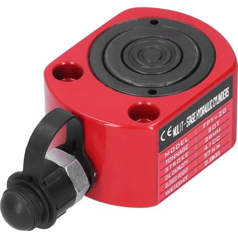 Vérin hydraulique séparé ultra-plat 20T FPY-20 pour industrie électrique, accessoire de levage compact, capacité 20 tonnes, usage industriel. (1/5)