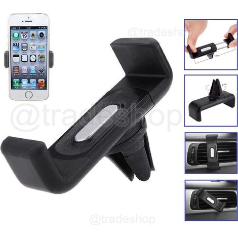 TrAdE Shop Traesio - Supporto Per Auto Porta Telefono Cellulare Stand Per Griglia Di Ventilazione - (1/5)