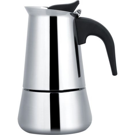 Ausla Cafetière de Cuisinière, Percolateur à Expresso en Acier Inoxydable Portable, Ustensile de Cuisson Polyvalent avec Poignée Ergonomique Isolée à la Chaleur, Induction Compatible, Idéal pour les (1/5)