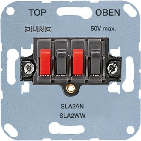 Jung Boîtier de raccordement pour haut-parleur stéréo 25 V , 60 V DC 2 voies SLA 2 WW