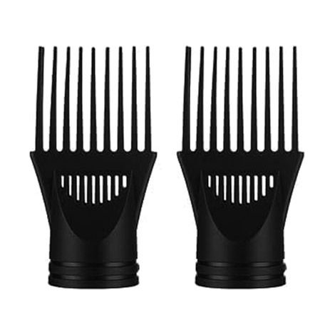 Lot de 2 diffuseurs universels noirs pour sèche-cheveux, boucles, embout peigne et accessoires coiffure