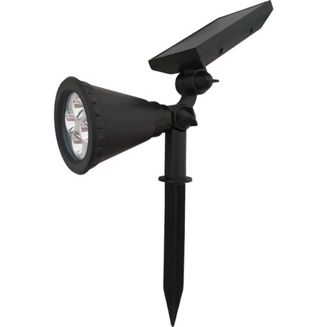 Spot à piquer LED Solaire pour Jardin 2W 5.5V DC (4 LED) - Blanc