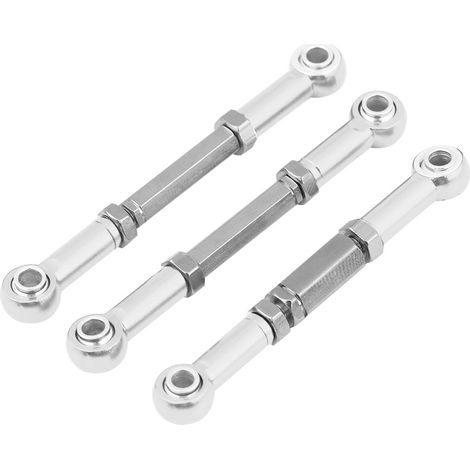 Tige de direction avant en alliage d'aluminium pour voiture RC 1/10 FS 53633 / 51805 / 51806 (Argent) (1/5)
