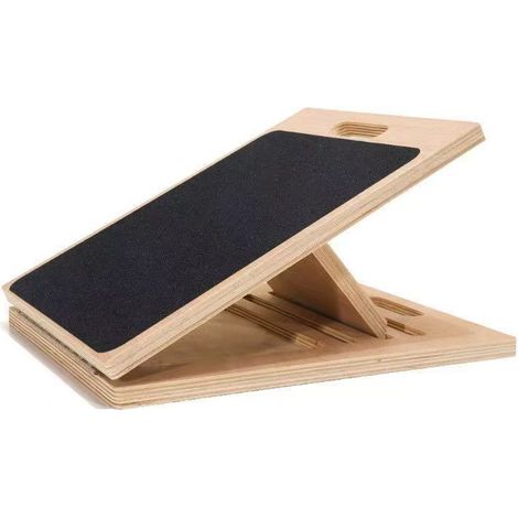Planche Inclinée en Bois - Plateforme Etirement Mollets & Chevilles Ajustable pour Tous les Âges 40x30x4cm (1/5)