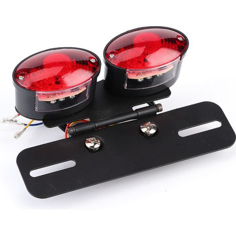 Retro Universal Oval Dual LED Brems- und Rücklicht für Motorräder (1/5)