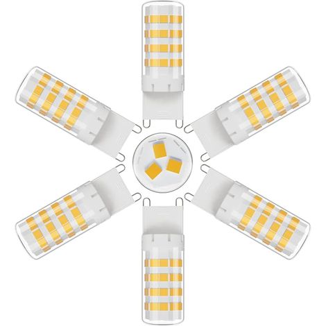 G9 LED Bulbs, Natural White 4000K 600LM 5W Equivalent to 50W Halogen, AC 220-240V, G9 Bulb for Bedroom, Living Room, Kitchen (1/3)