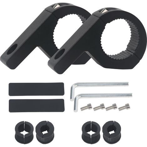 Support de Montage de Lumière Travail, Universelle Pince de Tube de Barre Fixation, 2 Pièces Support Montage Lumière, Support Montage Pour Moto, pour Voiture Tout-Terrain, Camion 4WD, Moto, 19-32CM (1/5)