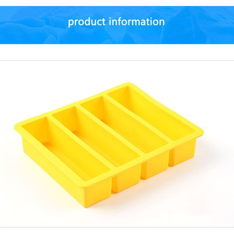 Moule à glaçons rectangulaire en silicone - Bac à glaçons cuisine (1/5)