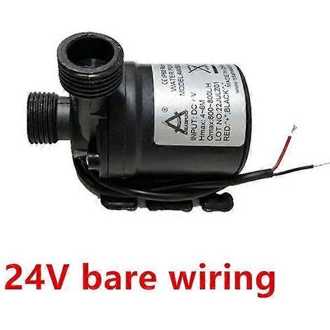 Extrem leise, 12-V-Hochdruckwasserpumpe, solarbetrieben, 24 V DC, 5 m Förderhöhe, 800 l/h Fördermenge, bürstenloser Motor, Tauchpumpe, Schnellkupplungsdichtung (1/5)