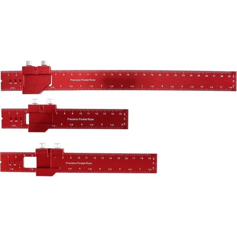 Carpentry Marking Ruler 3pcs Aluminum Alloy T Ruler Carpentry Marking Tools (1/5)