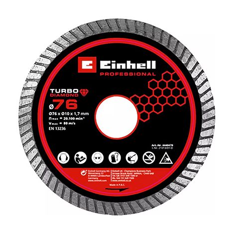 Disco de corte diamant Einhell diamond cutting disc 76 mm 1.8 mm