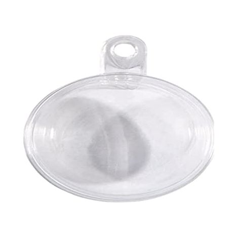 Rayher 39471800 - Sfere di plastica divisibili di 5 cm di diametro, set da 6 palline di plastica trasparente da riempire, sfere in acrilico con occhiello per appenderle, 2 pezzi (1/2)