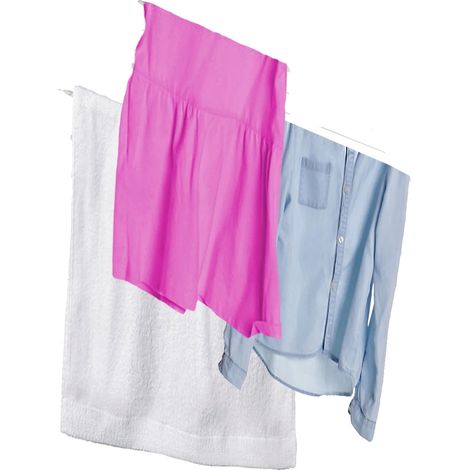Sèche-linge de plafond, matériau en acier, longueur de 160 cm, capacité de 10 kg, épaisseur de tige de 13 mm, hauteur d'installation adaptable jusqu'à 3 m (1/5)