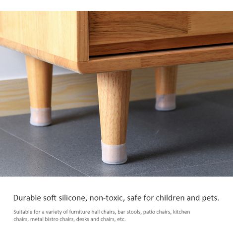 Embouts de pieds de chaise antidérapants en silicone ronds pour pieds de meubles (1/5)