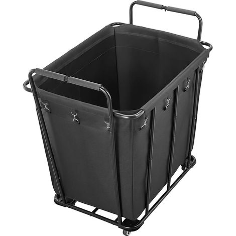 Mophorn Carro clasificador de ropa 300 L, capacidad de carga de 117,9 kg,ruedas giratorias y bolsa impermeable para lavandería,diseño resistente al desgaste, dimensiones de 92,5 x 66,5 x 94,5 cm,negro