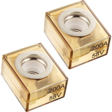 200A Fusible de Batterie Marin (MRBF) 58V DC, Fusible de batterie évalué pour bateau Terminal fusible (2 pièces) (1/4)