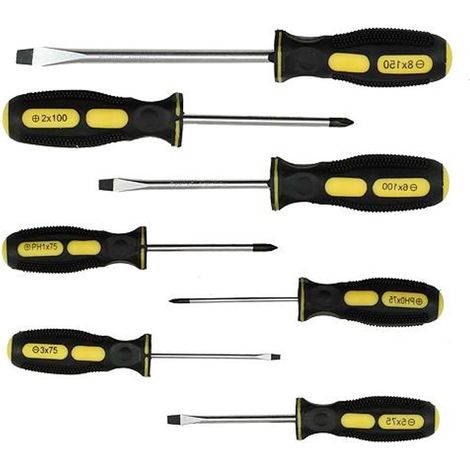 Schraubendrehersatz Strend Pro SD0004, 7-teilig, Schlitz + Phillips (1/2)