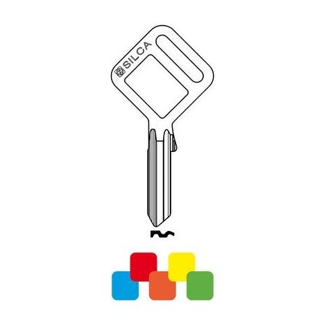 CHIAVE PIATTA TAGGY UL058 SILCA - OTTONE NICHELATO- 10 pezzi
