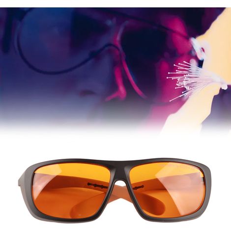 Schutzbrille für den Wellenlängenbereich 190–500 nm, Schutzbrille für Glasfasertechniker, schwarz (1/5)