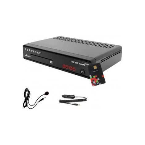 Décodeur satellite HD 12V – Réception TNT – Enregistrement USB – Fonction Time Shift – Compatible camping-car – Servimat