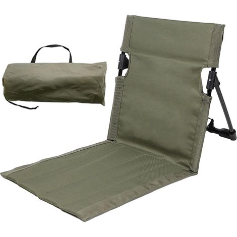 Coussin rembourré pour chaise de camping pliante d'extérieur léger (vert) (1/5)