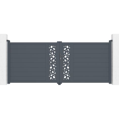Puerta batiente de aluminio 3,5m SUNNY 350 x 140 cm (1/4)