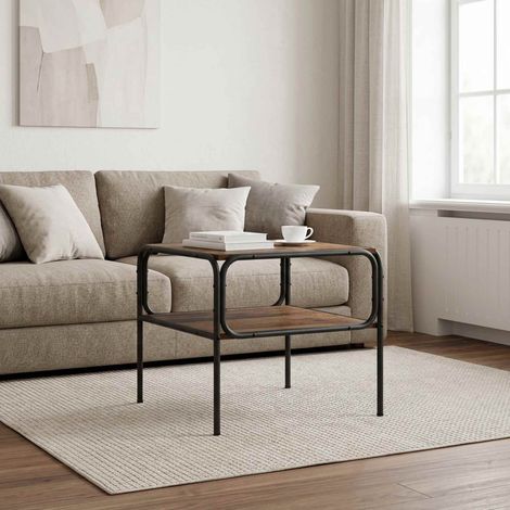 vidaXL Mesa lateral Madera envejecida 100 x 50 x 46 cm (1/5)