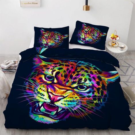 Bettwäsche-Set 200x200 cm 3-teilig mit 2 Kissenbezügen 80x80 cm, Mikrofaser, Reißverschluss