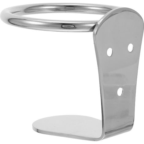 Porte-gobelets inox marine pour bateau, remorque, pêche, 9,8x9,5x8,7 cm, fixation murale, int. 79 mm, argent (1/5)