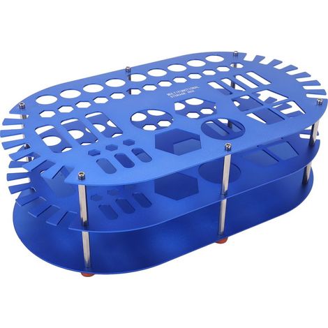 Bureau Organisateur Support Rangement Aluminium Alliage pour Voiture Modèle Matériel Bleu (1/5)