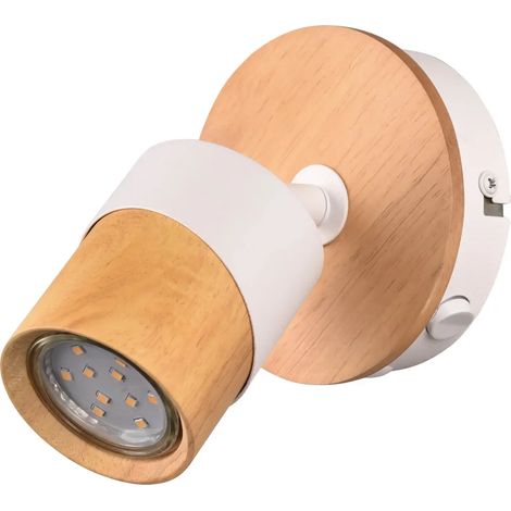 Applique murale spot bois ARUNI GU10 10W Trio blanc (1/5)