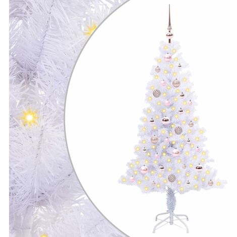 Sapin de Noël artificiel avec 150 LED Blanc 150 cm PVC et Acier CFW159390 (1/5)