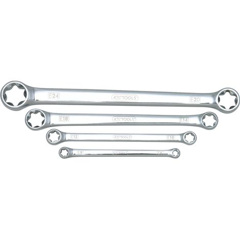 CHROMEplus Torx-E-Doppel-Ringschlüssel-Satz, 4-tlg (1/2)