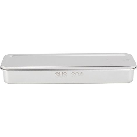 Besteckkasten aus Edelstahl mit Deckel und Abtropffläche – Natürlicher Küchenorganizer (1/5)