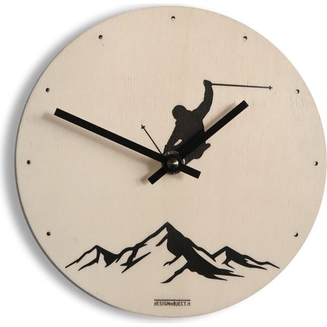 Orologio da parete in legno Made in Italy Olmpiadi 27cm