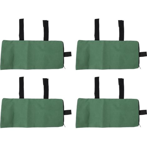Sac de sable d'inondation épaissi réutilisable fermeture à glissière sac de sable de barrière pour le contrôle de fenêtre de porte 4 pièces vert (1/5)