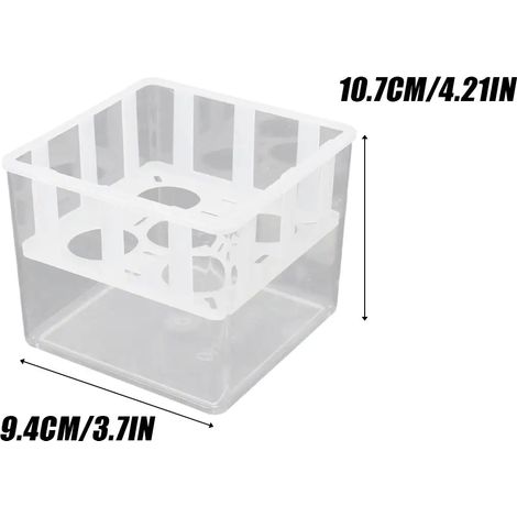 Pots hydroponiques à 6 compartiments en plastique respirant pour bulbes de tulipes (forme carrée), paniers de support pour fleurs, contenants de plantation hors-sol. (1/4)