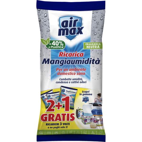 Ricarica Assorbiumidita' Sali Air Max Neutro Contro Umidita' Aria Sana 1300 Gr (1/2)
