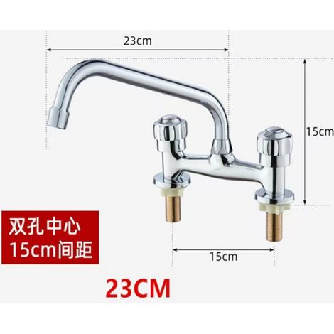 Antikes Kupfer-Doppelwaschbecken mit Warm- und Kaltwasseranschluss, Aufsatzwaschbecken, 20 cm Mischbatterie, Dreiloch-Sanitärwaschbecken -- MH-63