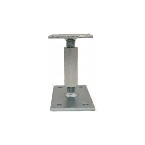 Sud Bois – Pied de poteau réglable H140/200mm – Acier galvanisé – Fixation par boulons – Pour poteaux bois et béton