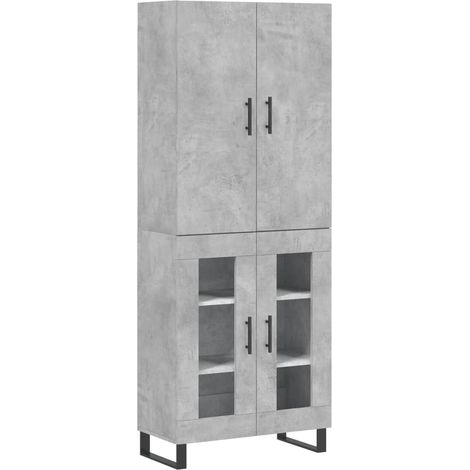 Buffet credenza cassettiera armadio mobile contenitore organizer cucina soggiorno salotto alto 695 x 34 x 180 cm legno ingegnerizzato grigio 020034676