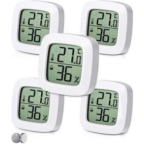 Thermomètre hygromètre numérique intérieur – Indicateur de confort – Précision ±1°C – Grand écran LCD – Pour chambre bébé et salon (1/5)