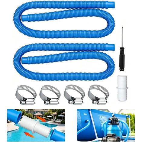 Tuyau de rechange Anyingkai pour piscine, tuyau de pompe de piscine, tuyau de rechange pour piscine 32 mm (bleu) (1/5)