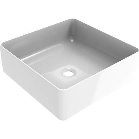Quadratisches Waschbecken 416x416 mm in glänzend weißem Ercos Musa BLCERLMUSA0011  Glänzend weiß