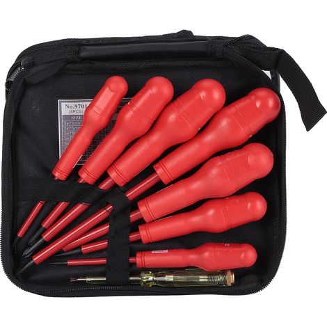 8-teiliges isoliertes Schraubendreher-Set, magnetisches Set, Elektriker-Werkzeugset für Reparaturen im Freien 9701 (1/5)